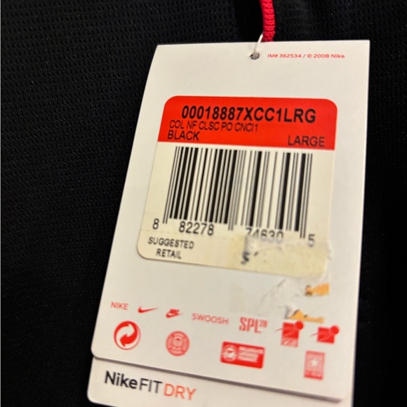 Nike Cincinnati Bearcats Dri Fit Men’s Polo Shirt. Size L. NWT. - Picture 2 of 4